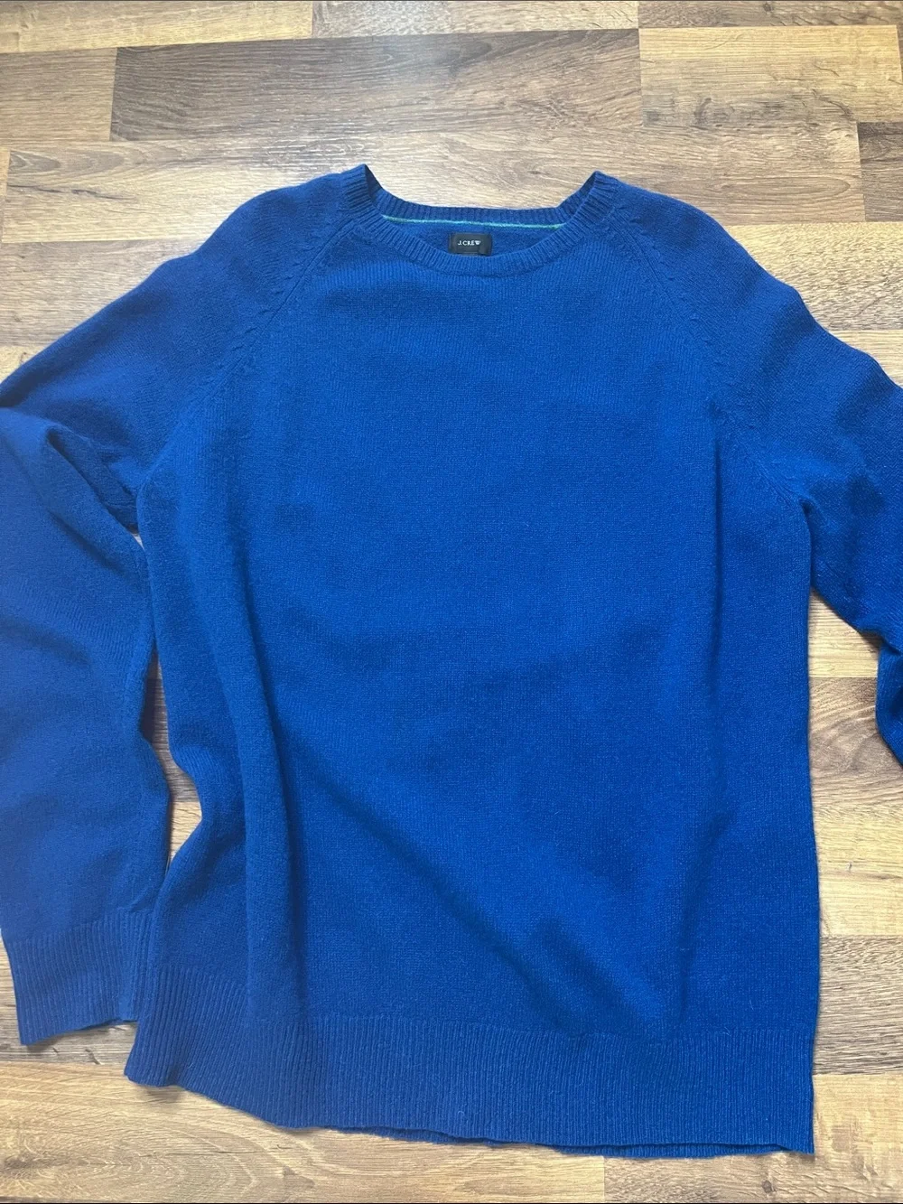 J. Crew Vintage Lambswool Crew Neck Sweater Blue Size XL